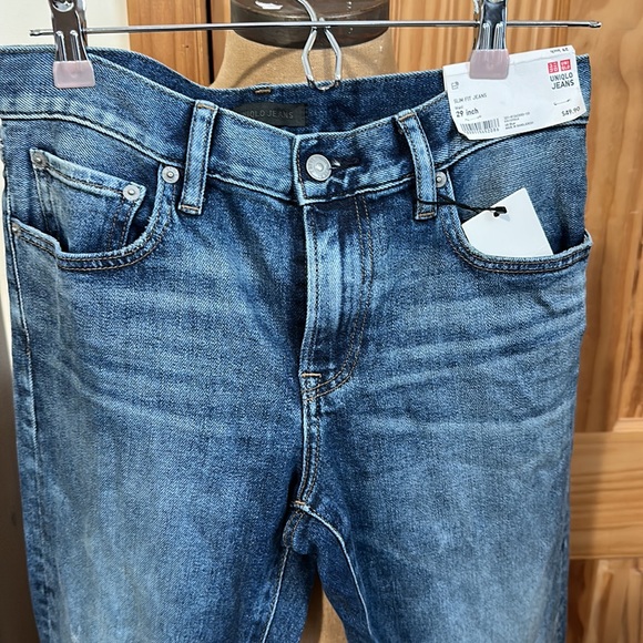 UNIQLO DENIM DISTRESSED JEAN SLIM FIT SIZE 29 NWT - Picture 5 of 12